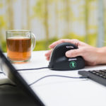 вертикальная мышь для левши и правши r-go he break мигает зеленым